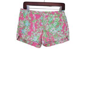 Lilly Pulitzer Adie Shorts Southern Charm Pattern Women's Size 2 Pink Green